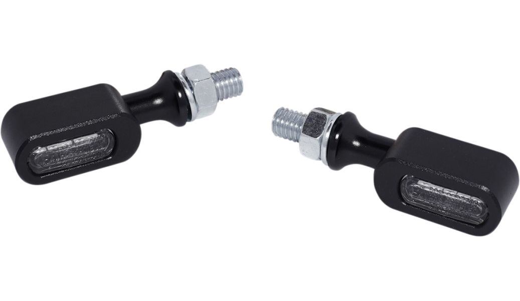 Universal Front LED Marker Light - Matte Black - Clear Lens