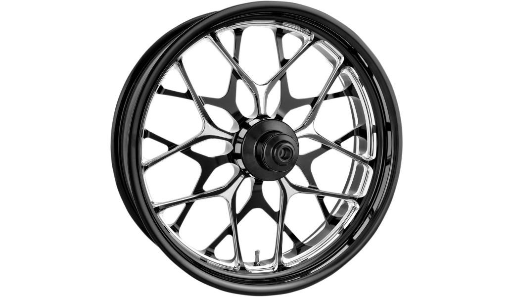 One-Piece Aluminum Front Wheel - 18in. x 5.5in. - Galaxy Platinum Cut