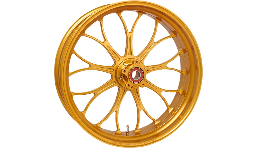 One-Piece Aluminum Front Wheel - 18in. x 5.5in. - Revolution Gold