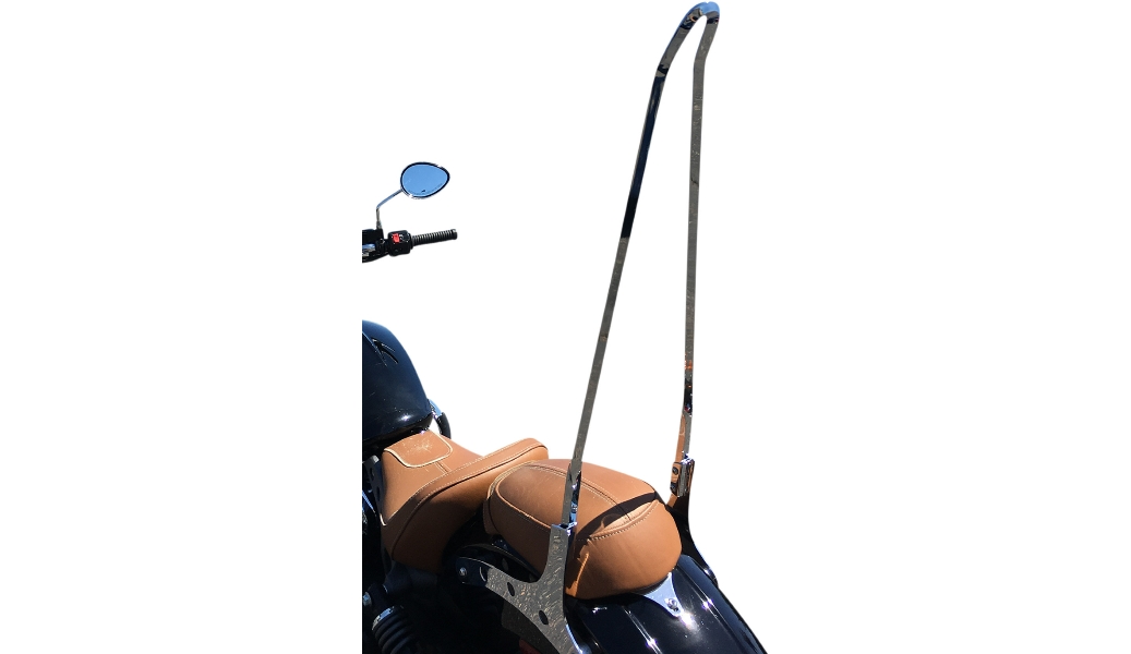 Sissy Bar Stick - 18in. Squaretude Style - Chrome - 6-11/16in. W