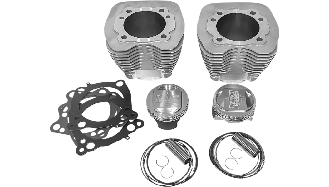 Bolt-On Big Bore Kit (98in. Domed) - Bore 3-15/16in. - 10.3:1 Compression - Natural Silver