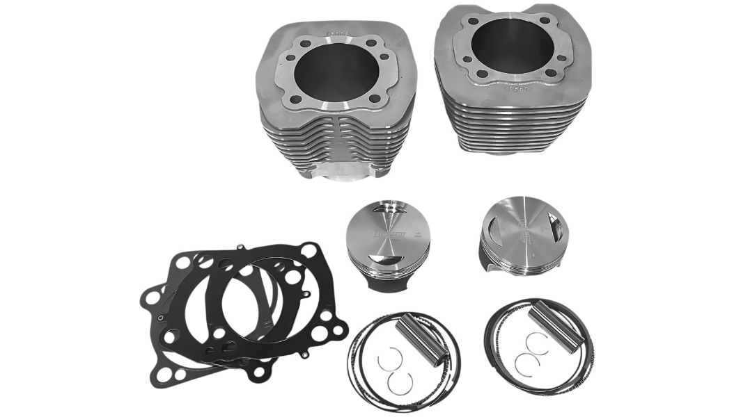 Bolt-On Big Bore Kit (98in. Flat Top) - Bore 3-15/16in. - 9.3:1 Compression - Natural Silver