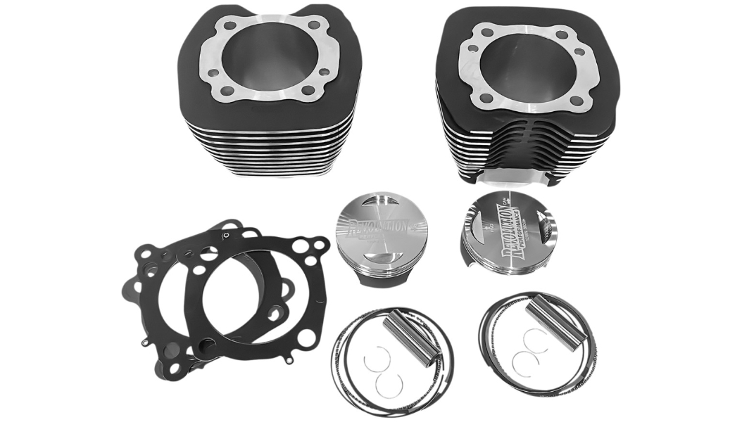 Bolt-On Big Bore Kit (107in. Flat Top) - Bore 3-15/16in. - 10:1 Compression - Black/Highlighted Fins