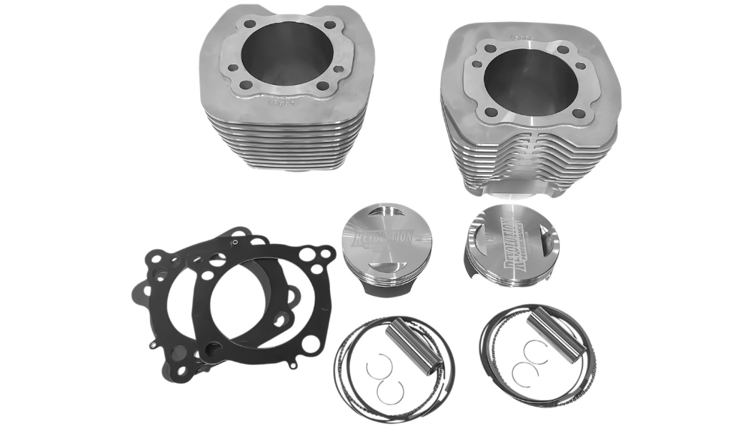 Bolt-On Big Bore Kit (107in. Flat Top) - Bore 3-15/16in. - 10:1 Compression - Natural Silver
