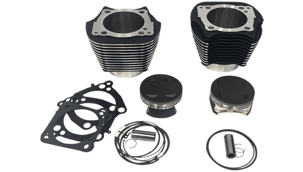 Monster Big Bore Kit (139in.) - Bore 4-3/8in. - 11.2:1 Compression - Black/Highlighted Fins
