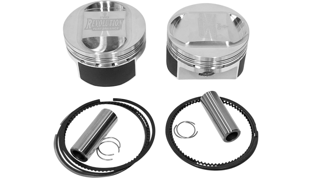 Big Bore Piston Kit (1250cc Domed) - Bore 3-9/16in. - Stroke 3-15/16in. - 11.1 Compression