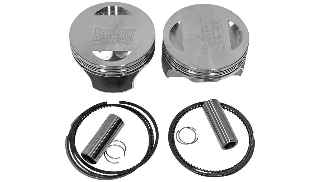 Monster Big Bore Piston Kit (90in Flat Top) - Bore 3-7/8in. - Stroke 3-13/16in. - 10.8:1 Compression