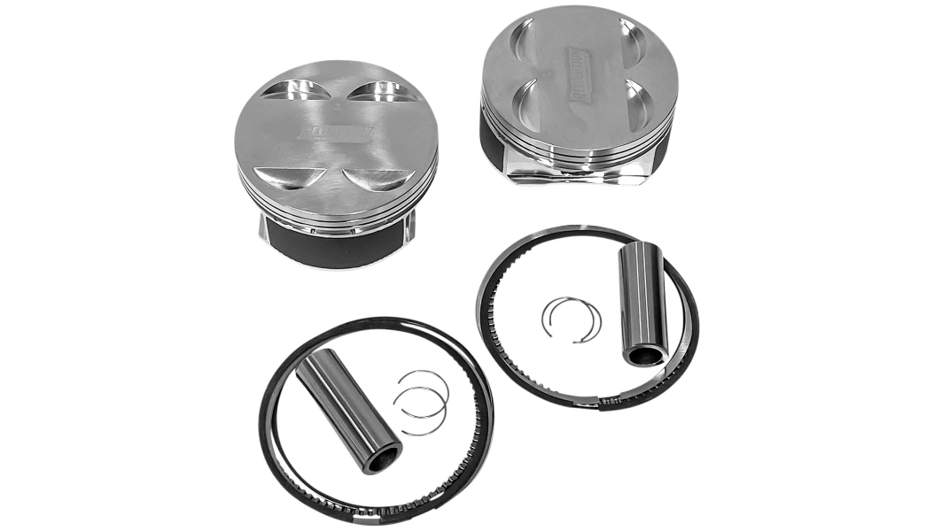 Big Bore Piston Kit (128in. Flat Top) - Bore 4-1/4in. - Stroke 4-1/2in. - 11.3:1 Compression