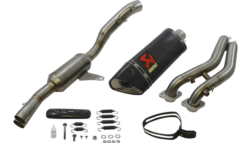 Racing Line Complete Exhaust System - 2/1 Header - Carbon Fiber Muffler - Carbon End Cap (Race)