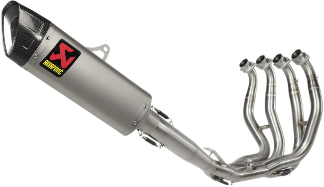 Racing Line Complete Exhaust System - 4/1/1 Header - Titanium Muffler - Carbon End Cap