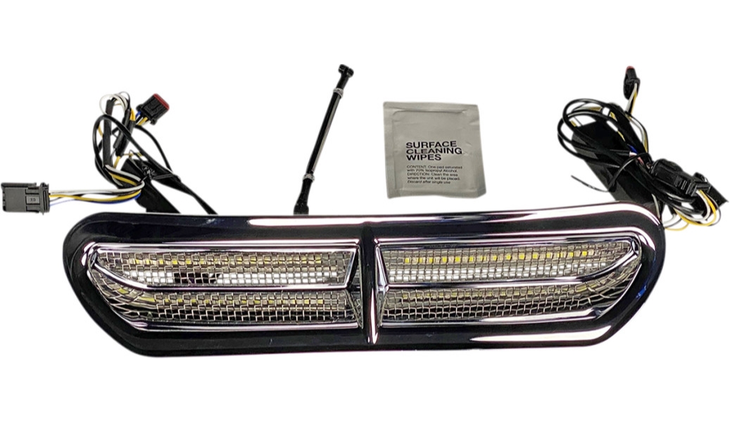 Dynamic LED Vent Inserts - Chrome with Stainless Mesh