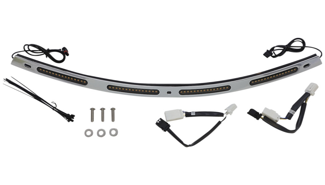 Windshield Trim with LED Turn Signals - Chrome - Standard Turn Signal