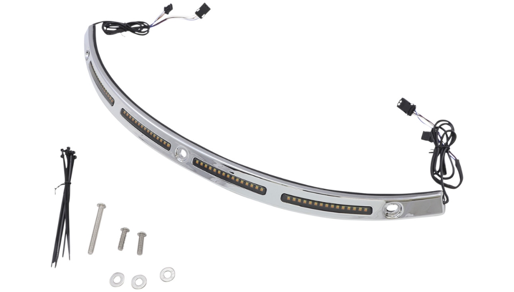 Windshield Trim with LED Turn Signals - Chrome - Standard Turn Signal
