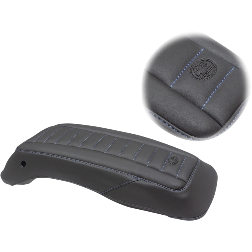 Saddlebag Lid Cover - Deluxe Black/Sky Blue