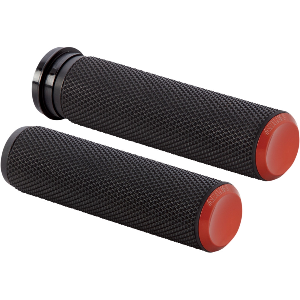 Fusion Series Grips - Knurled - Orange Anodized