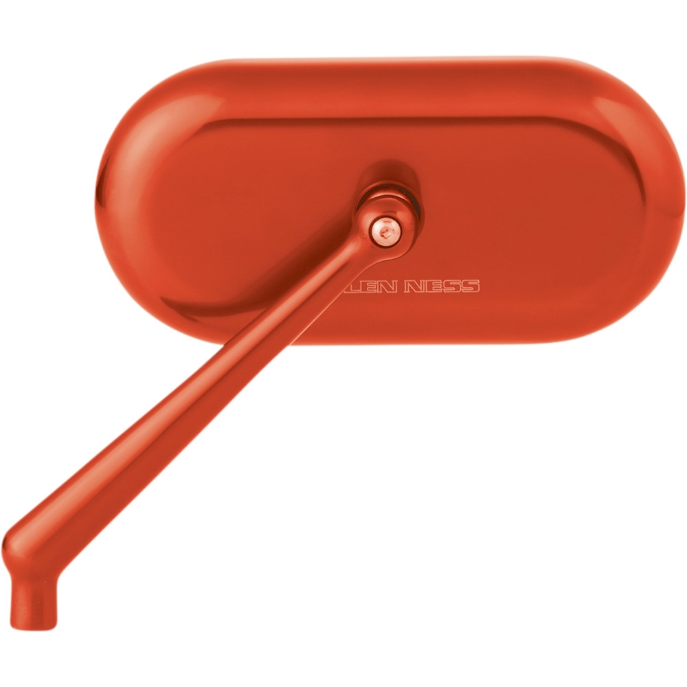 Forged Oval Mirror - Left - Orange Anodized