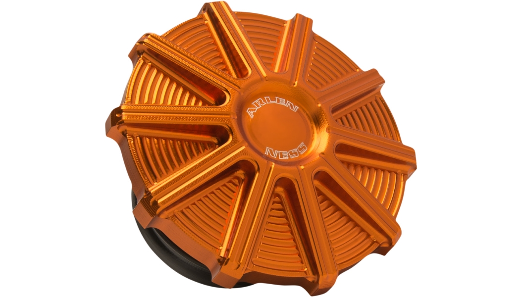 Vented Gas Cap - 10-Gauge - Orange Anodized