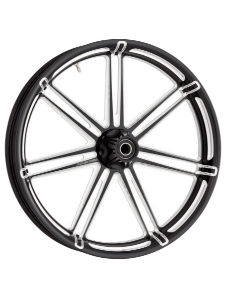 Forged Billet 7 Valve Front Rims - 21in. x 3.50in. - Black