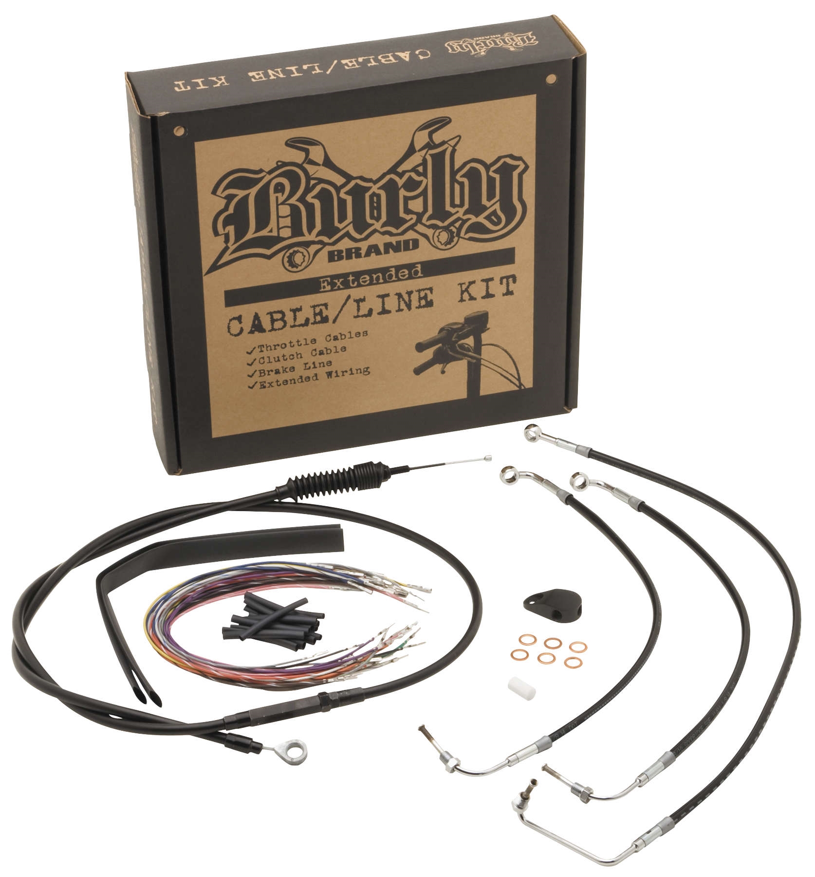 Cable and Brake Line Kit - Black