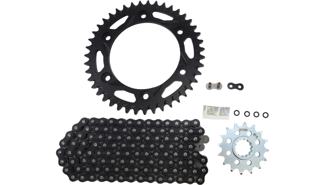 SSA Super Street 525 Conversion Chain and Sprocket Kit - Black