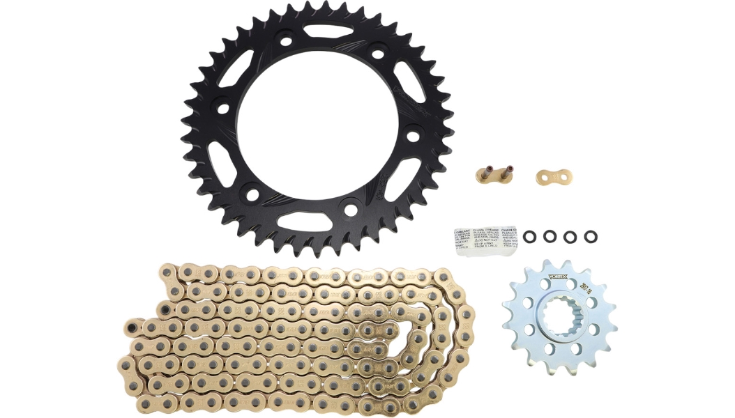 SSA Super Street 525 Conversion Chain and Sprocket Kit - Gold