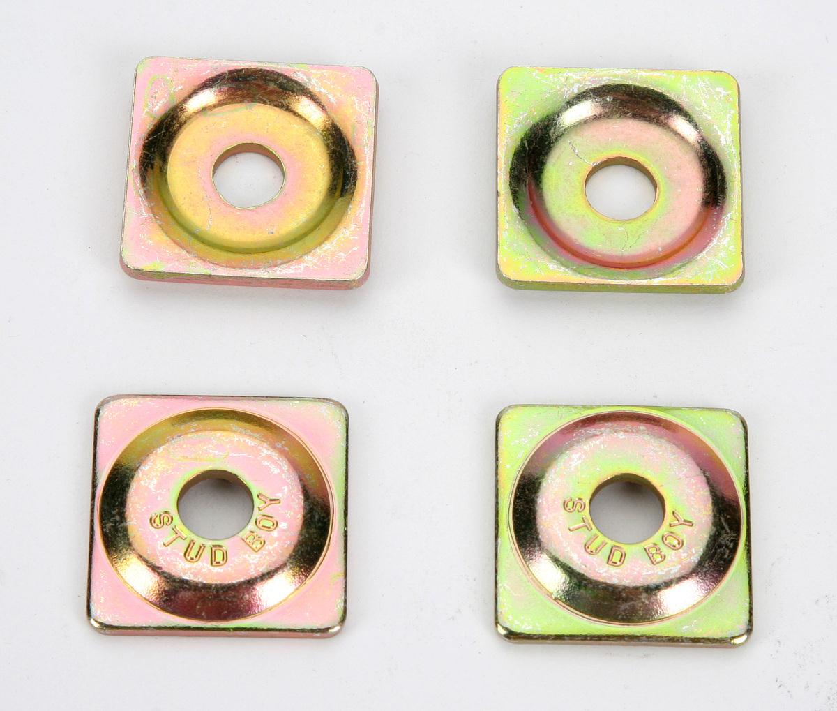 Square Backer Plates - Steel - Gold - 5/16in. Thread