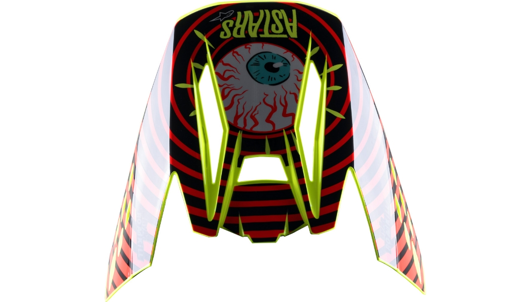 Replacement visor for SM5 Solar Helmets - Gloss Black/Red/Yellow