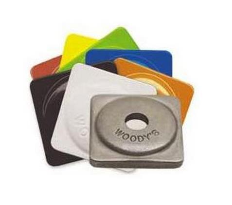 Square Digger Aluminum Support Plates - 5/16in. - Natural (96pk.)