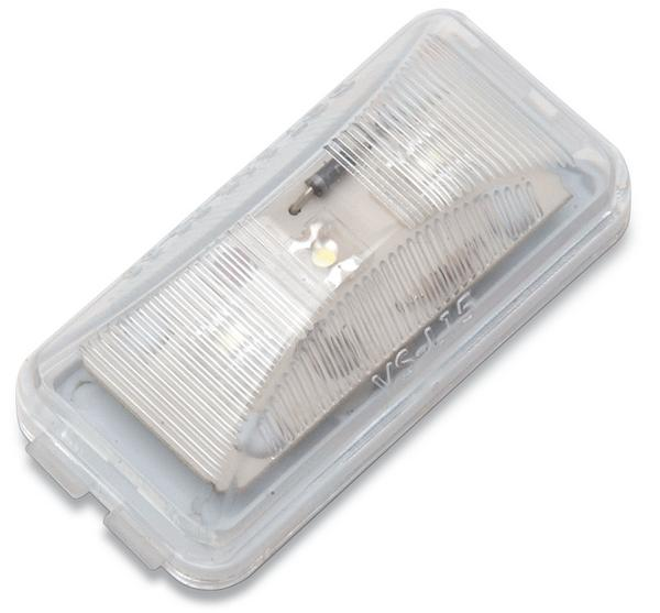 Rectangle 3 LED Trailer Light - White