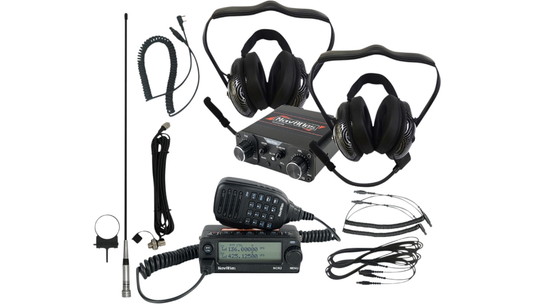 Intercom and Radio Kit with Two Behind-The-Neck Headsets