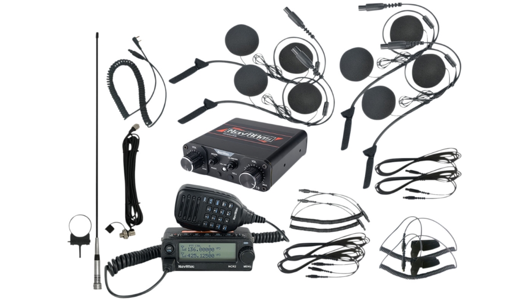 Intercom and Radio Kit With Four In-Helmet Headsets