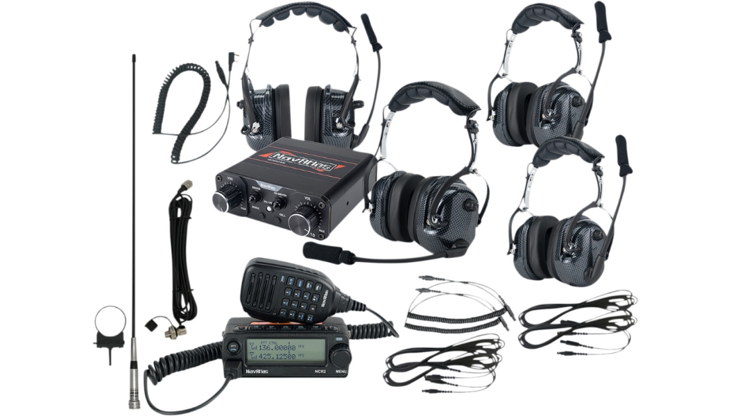 Intercom and Radio Kit with Four Over-The-Head Headsets