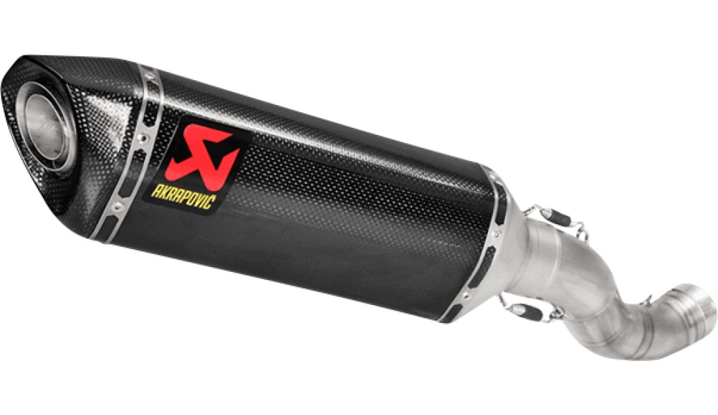 Slip-On Line Exhaust - Carbon Fiber Muffler - Titanium End Cap