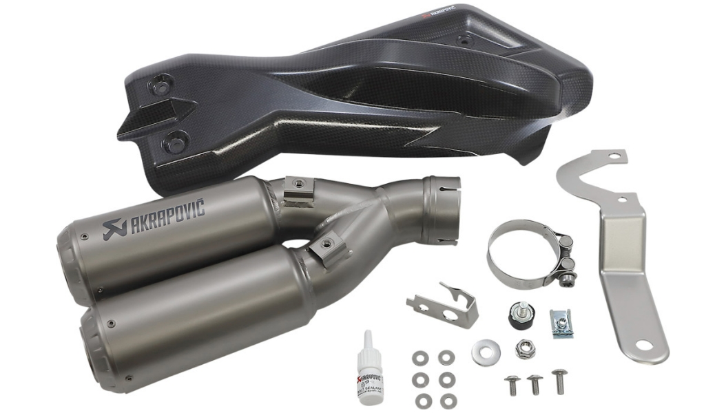 Slip-On Line Dual Exhaust - Titanium Muffler