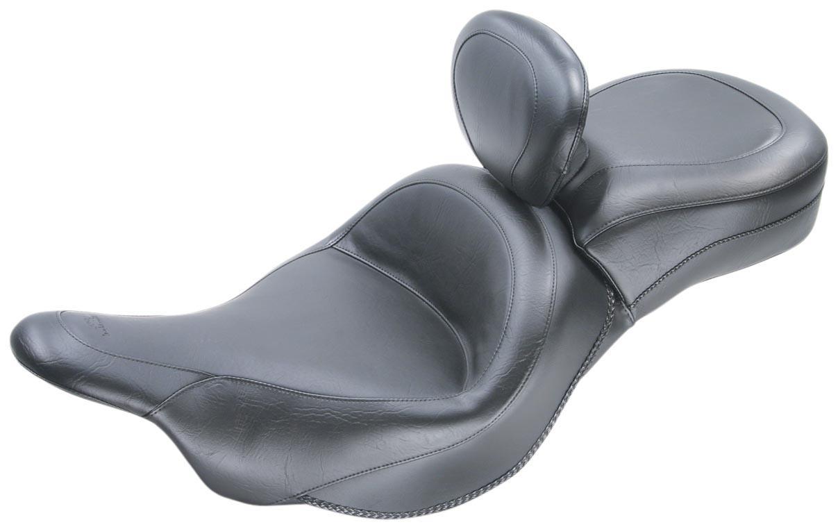 Wide Touring Seat with Driver Backrest - Vintage