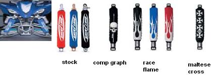 Dirtskins Stock Shock Covers - Black/Competition Graphic
