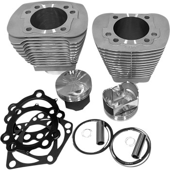 Bolt-On Big Bore Kit (85in. Flat Top) - Bore 3-9/16in. - 9.0:1 Compression - Silver