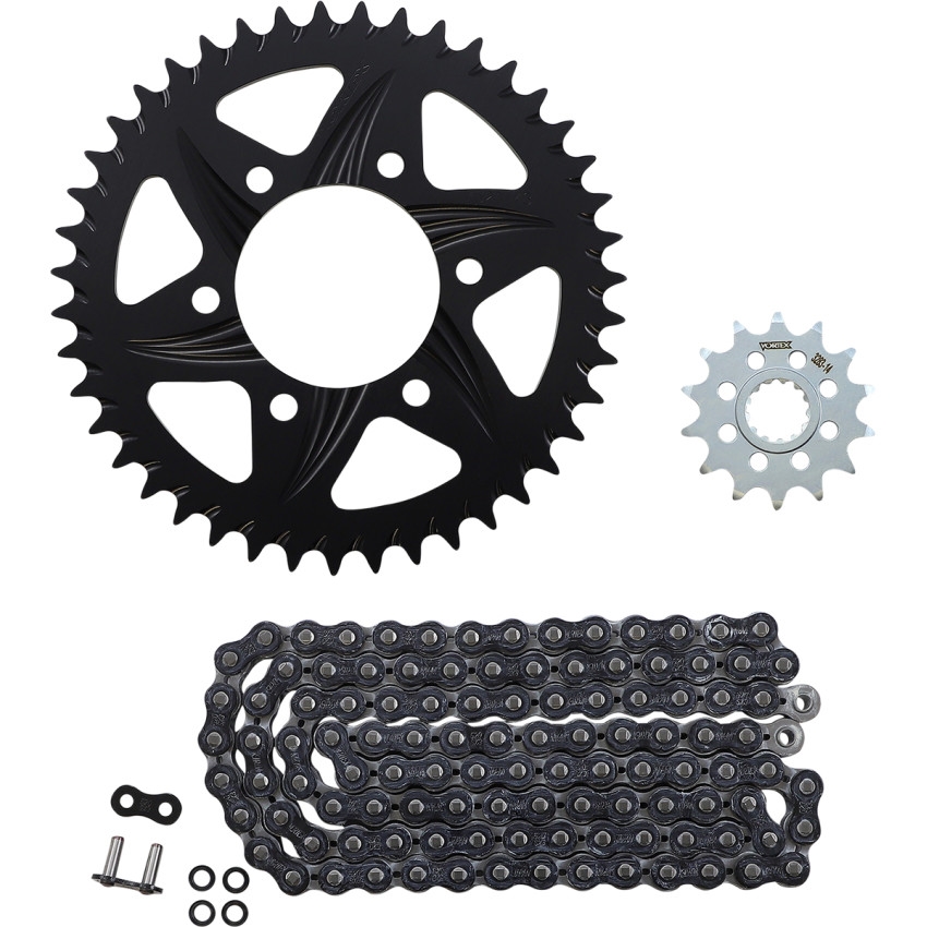 WSS Warranty Chain and Sprocket Kit - Black - 43 Rear - 14 Front