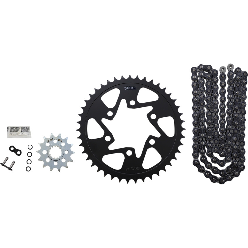 HFRA Hyper Fast 520 Conversion Chain and Sprocket Kit - Black - 45 Rear - 14 Front