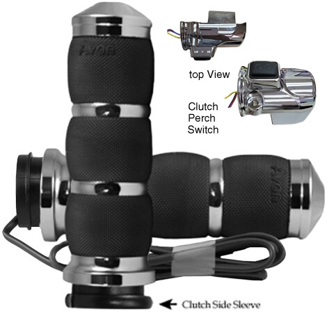 Air Cushioned Heated Grips - Chrome