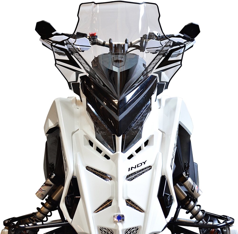 Cobra Windshield - Mid 18in. - Clear / Black Graphic