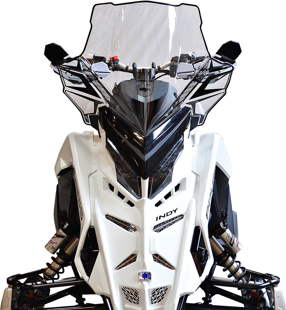 Cobra Windshield - Tall 20in. -  Clear / Black Graphic
