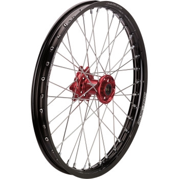 SX-1 Complete Front Wheel  - 21in. x 1.60in. - Black Wheel/Red Hub