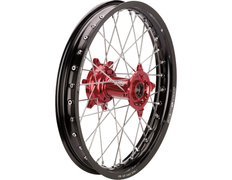 SX-1 Complete Rear Wheel  - 19in. x 2.15in. - Black Wheel/Red Hub