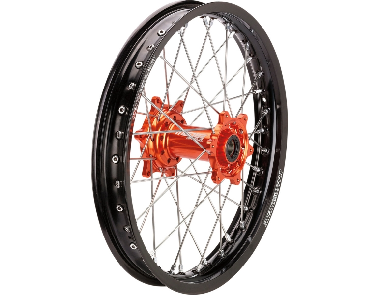 SX-1 Complete Rear Wheel - 19in. x 2.15in. -  Black Wheel/Orange Hub