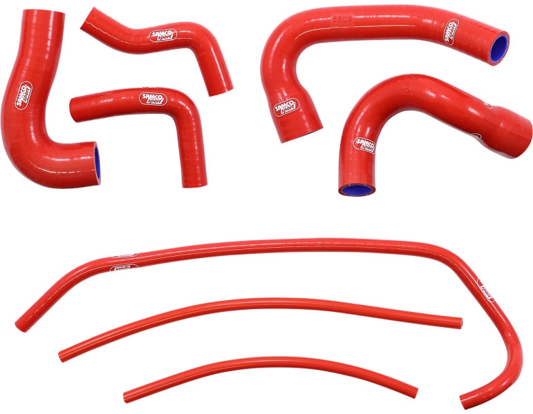 Race Fit Radiator Hose Kit without Clamps - Red