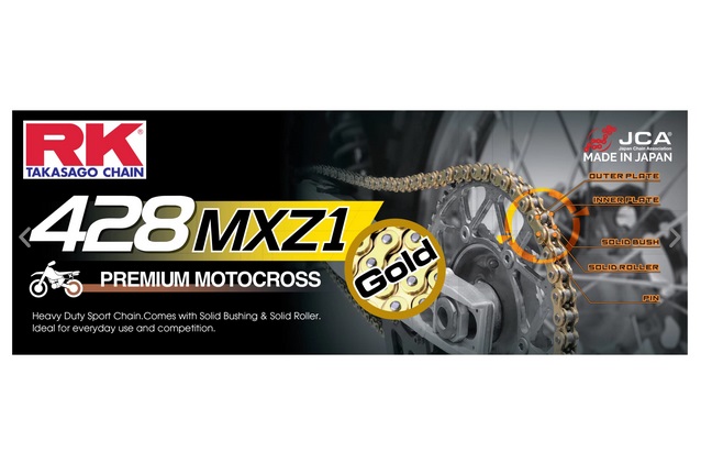 428 MXZ1 Mini Racing Non-Sealed Chain - 120 Links - Natural