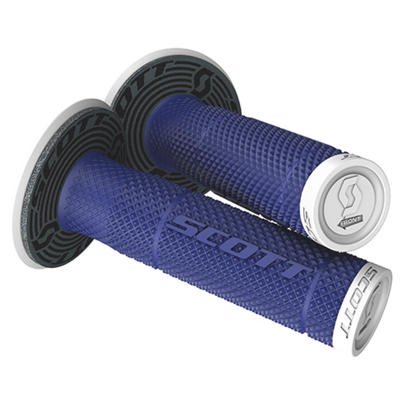 SX II MX Grips - Tattoo 2 - White/Blue