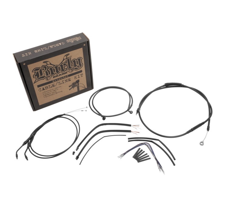 Extended Cable/Brake Line Kit for 14in. Ape Handlebar - Black