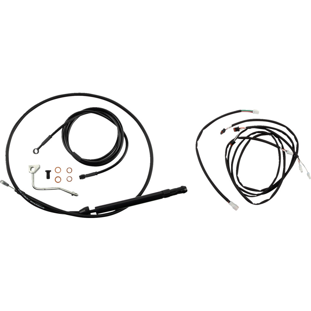 Extended Cable/Brake Line Kit for 18in. Ape Handlebar - Black
